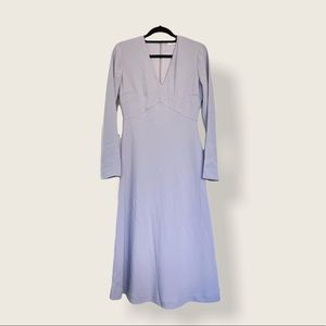 Lilac Grey Babaton Teijo long sleeve midi dress